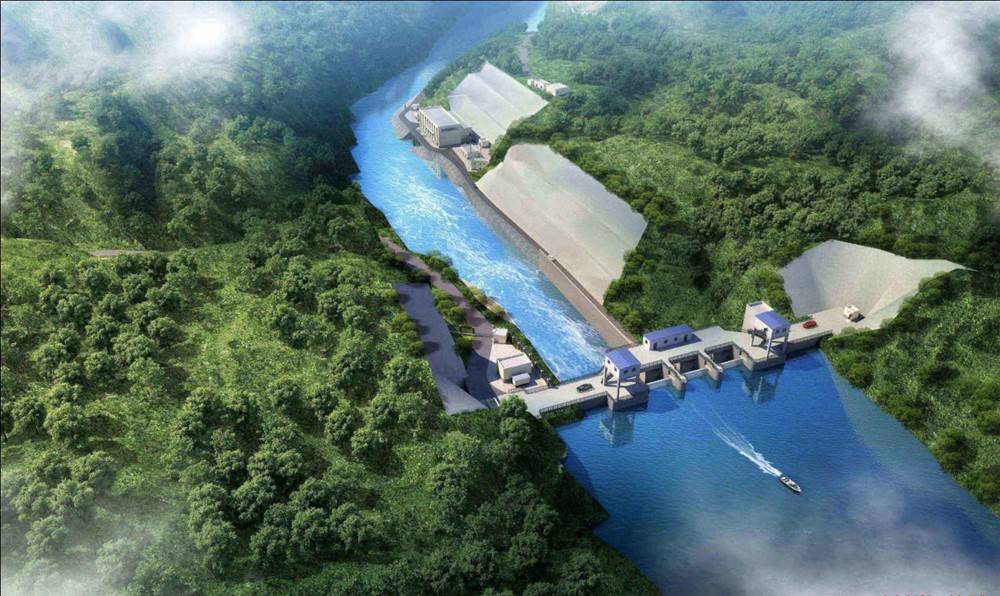 大兴水利枢纽工程上游鸟瞰图